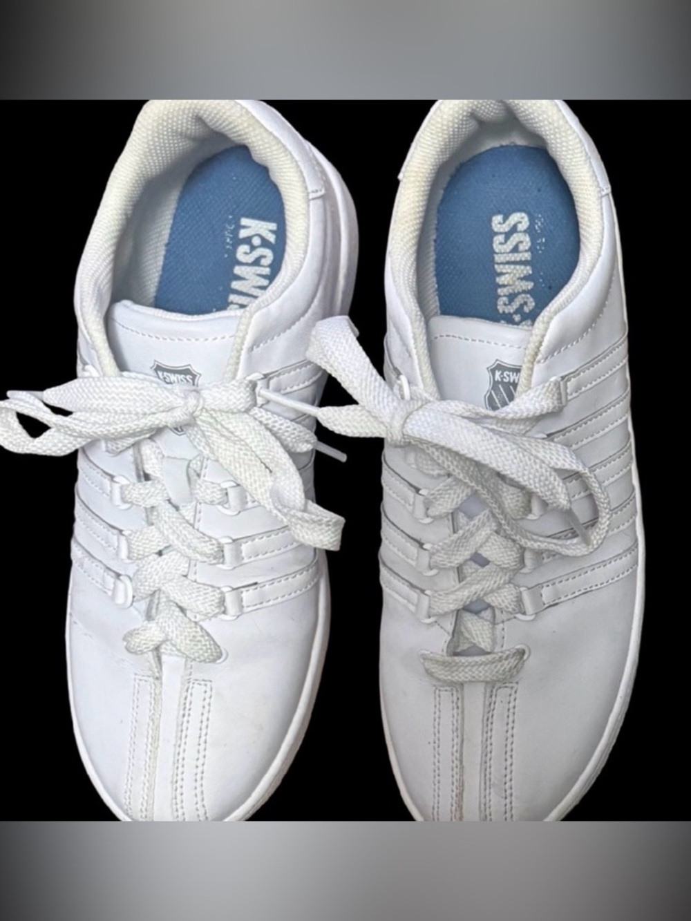 K-Swiss Women's Classic VN Standard Sneaker with Blue Insoles